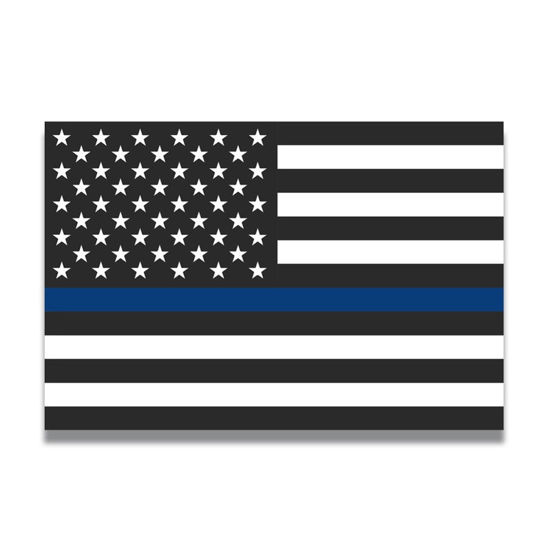 Magnet Me Up Thin Blue Line American Flag Magnet Decal, 4x6 Inch, Heavy-Duty Automotive Magnet for Car, Truck, SUV, Show Your Support for Police and Law Enforcement Officers, Made in The USA - Image 1